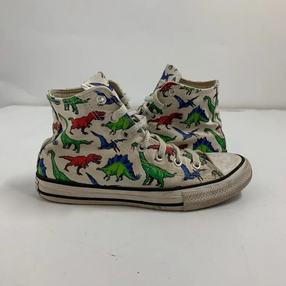 Converse Chuck Taylor Kids All Star Hi T-Rex Stegosaurus Dino‎ Sneaker Size 3